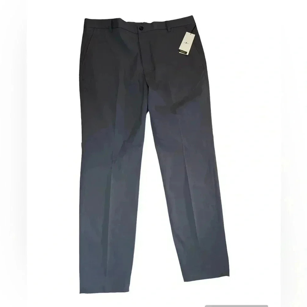 7 for all  Mankind Adrien Tech Slim gray pants sz 38